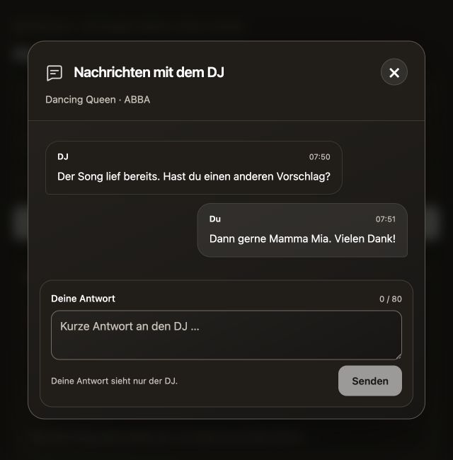 Conversation about a song request: CrowdFlow example