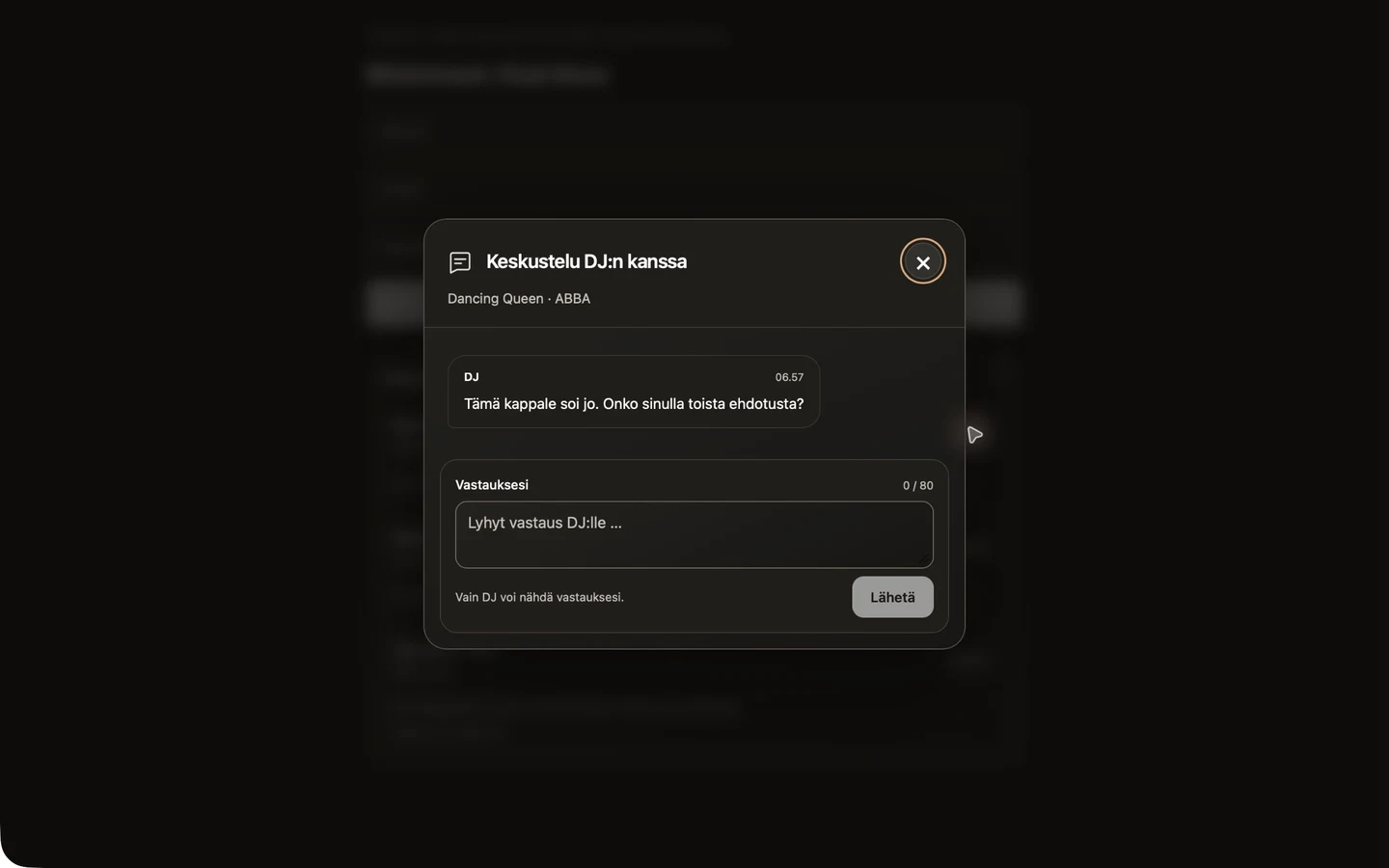Keskustelu kappaletoiveesta: CrowdFlow esimerkki