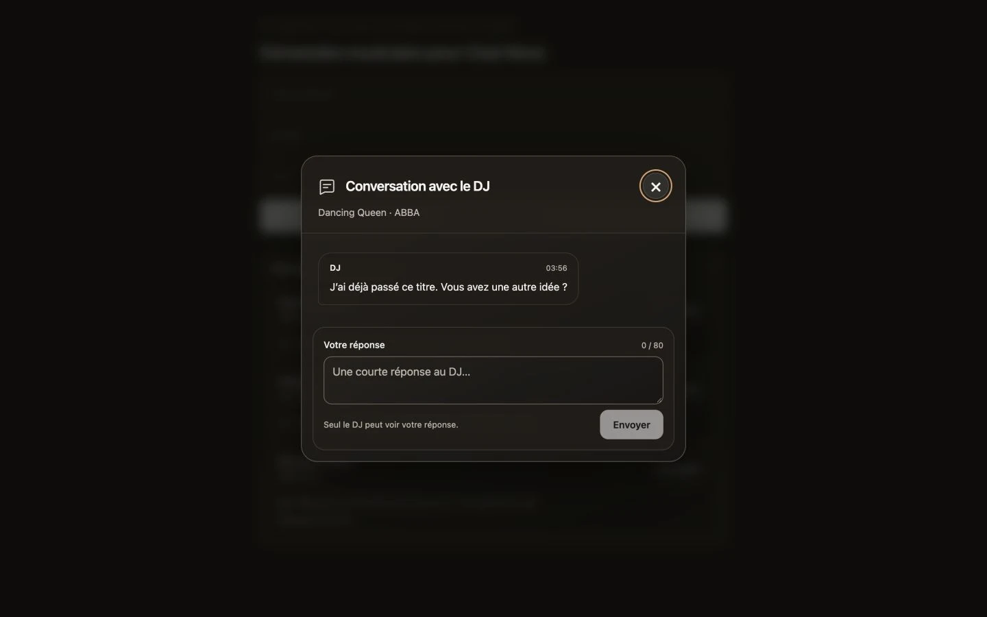 Conversation autour d'une demande musicale : exemple CrowdFlow