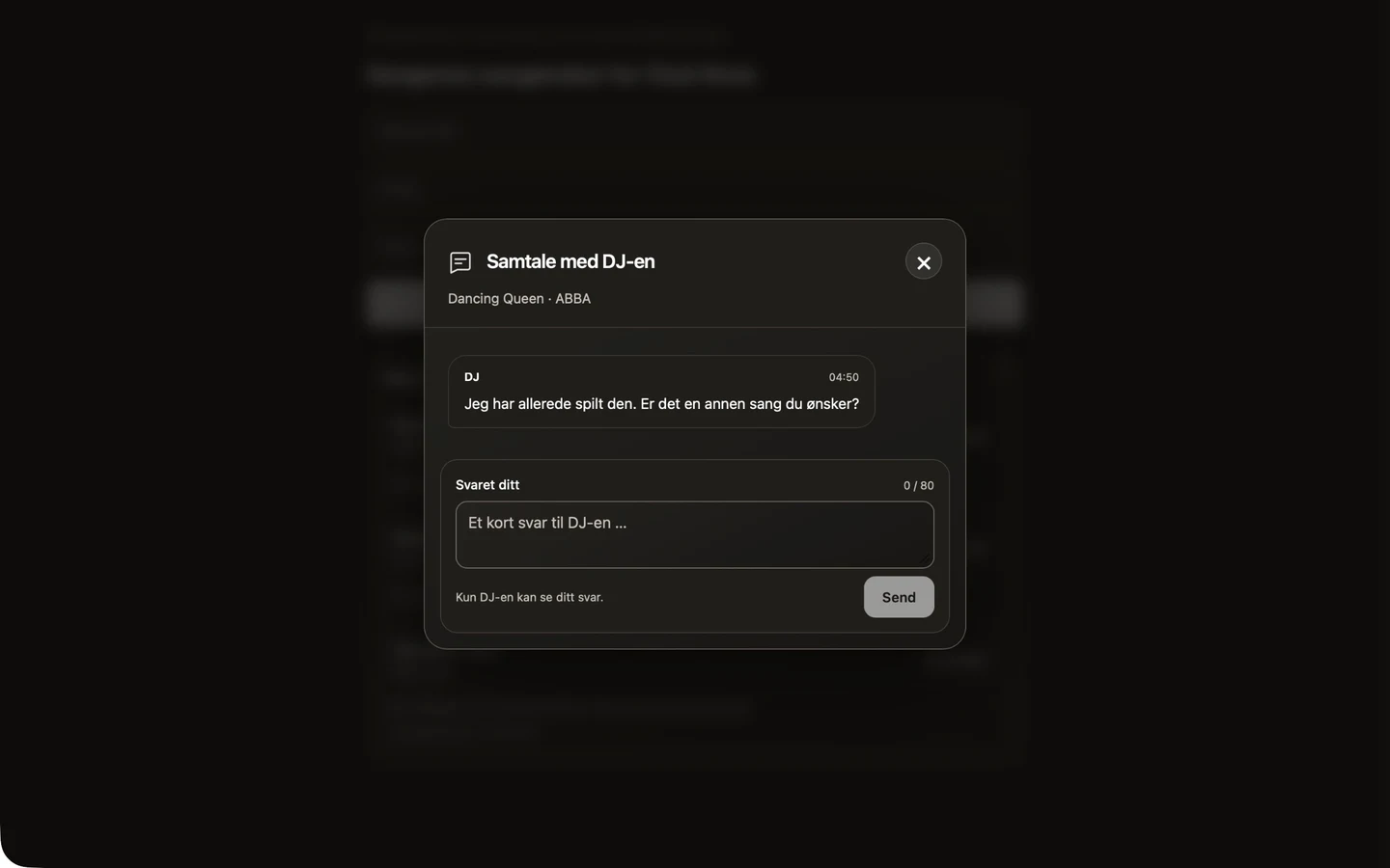 Samtale om en sangforespørsel: CrowdFlow eksempel