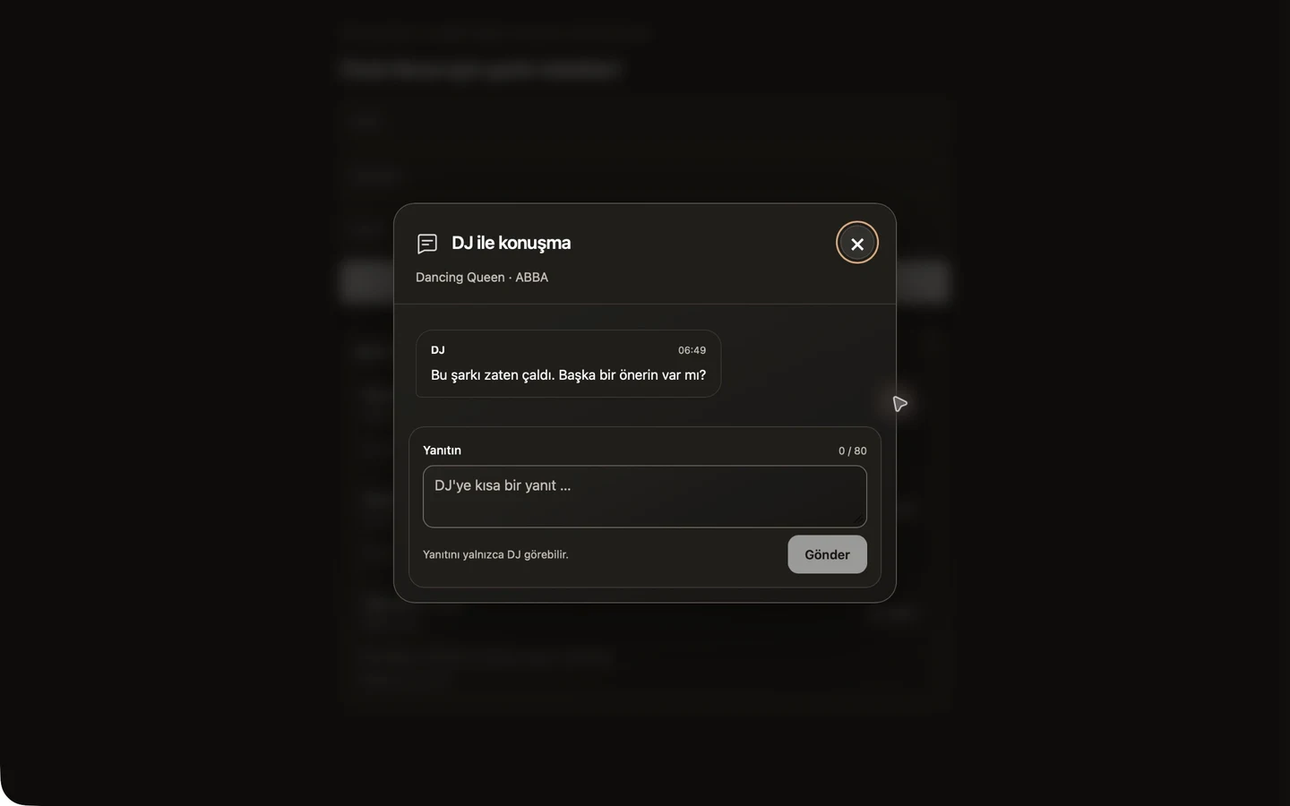 Bir şarkı talebi hakkında konuşma: CrowdFlow örneği
